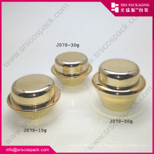 wholesale 15ml 30ml 50ml golden luxury empty cream acrylic jars cosmetic